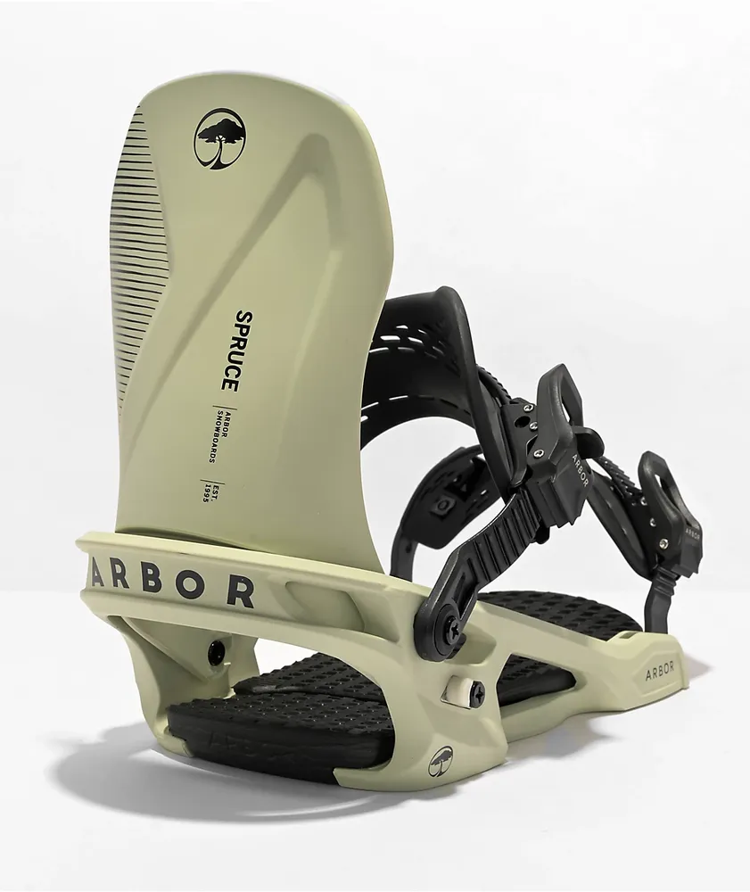 Arbor Spruce White Snowboard Bindings 2023