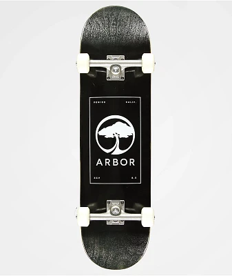 Arbor Street Logo Black 8.5" Skateboard Complete