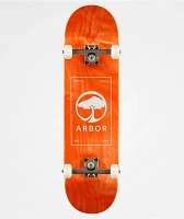 Arbor Street Logo Orange 8.25" Skateboard Complete