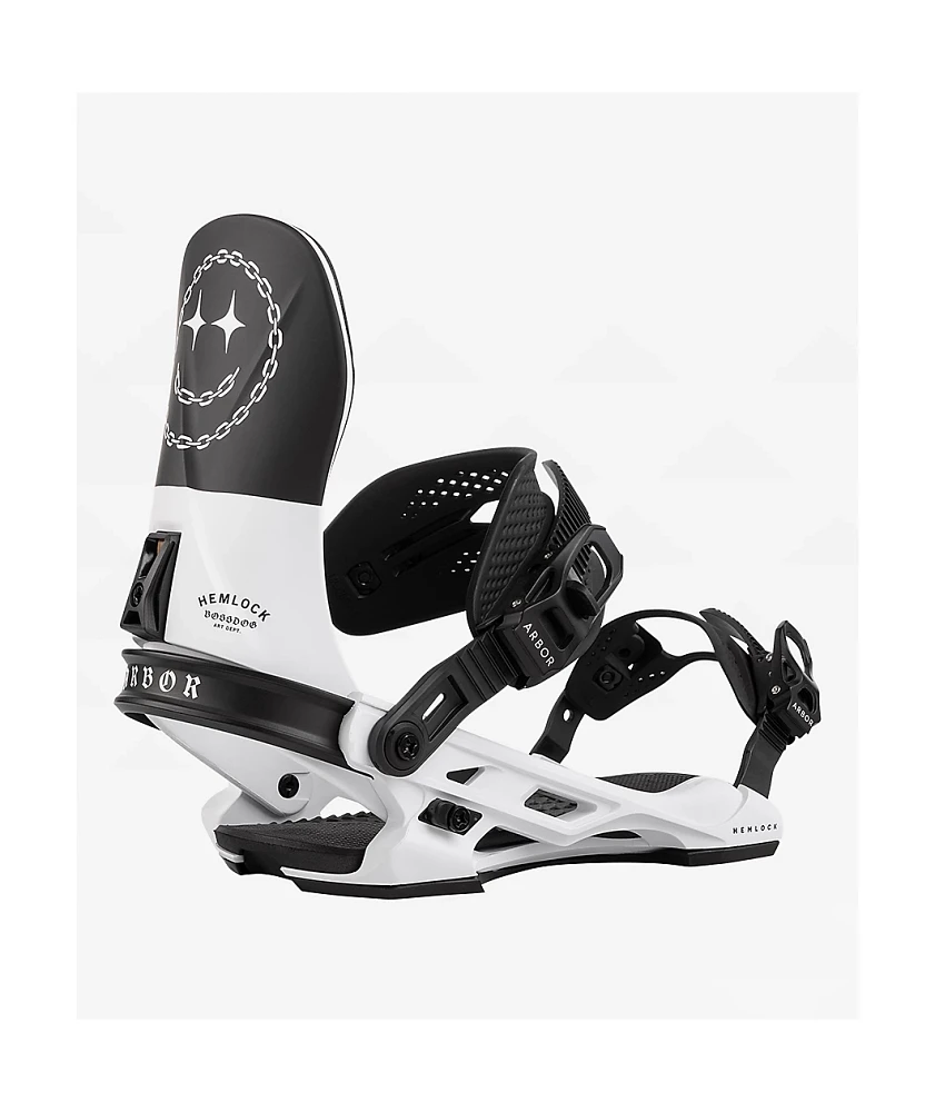 Arbor x Boss Dog Hemlock Black Snowboard Bindings 2025