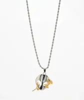 Artist Collective Alien Rose 24" Silver & Gold Chain Necklace
