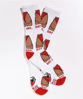 Artist Collective Dat Ass White Crew Socks