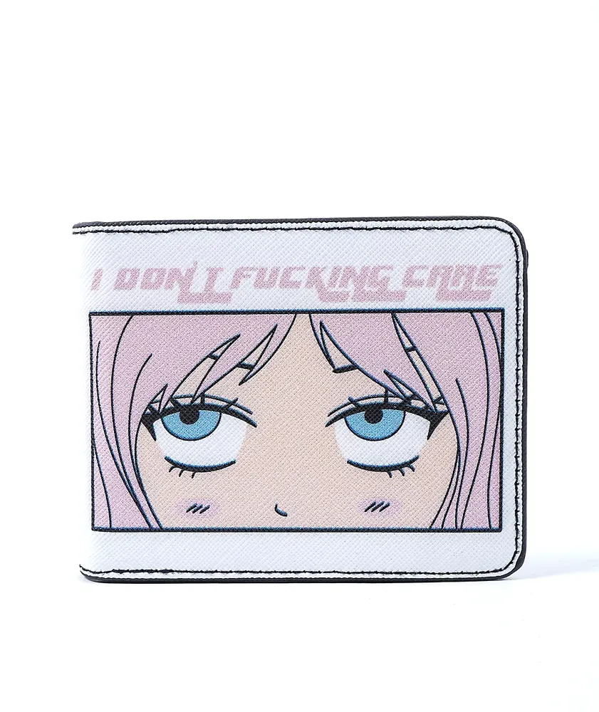 Artist Collective Don't Care White Bifold Wallet