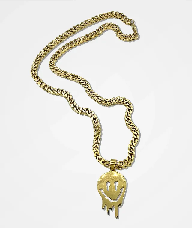 Artist Collective Drip Face Gold Chain Necklace