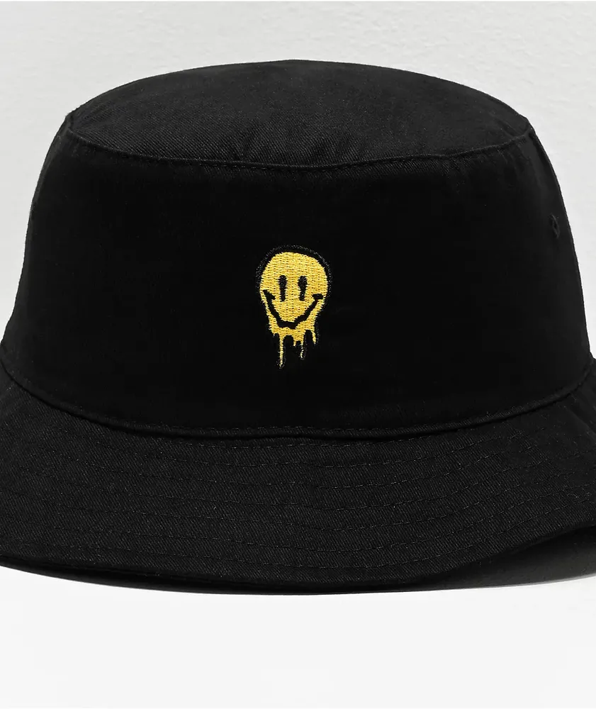 Artist Collective Drip Face Black Bucket Hat 