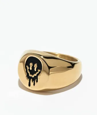 Artist Collective Drip Smile Gold Ring