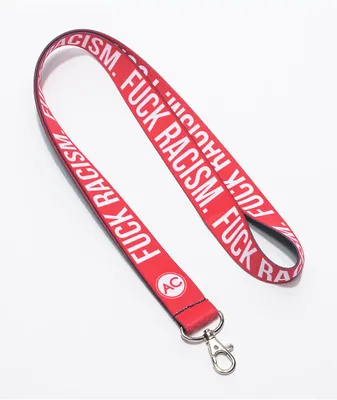 Artist Collective F Racism Red Lanyard