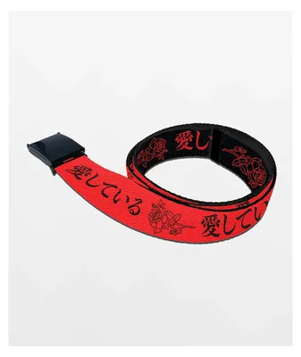 Artist Collective Love You Red Web Belt