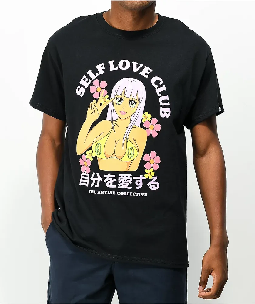 Artist Collective Self Love Club Black T-Shirt