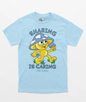 Artist Collective Sharing Is Caring Blue T-Shirt