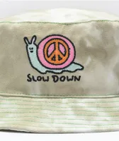 Artist Collective Slow Down Green Tie Dye Bucket Hat