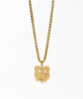 Artist Collective Teddy Pendant 23" Gold Chain Necklace