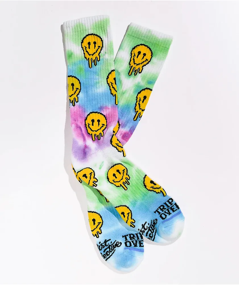 The Artist Collective Artist Collective Tripping Rainbow Tie Dye Crew Socks