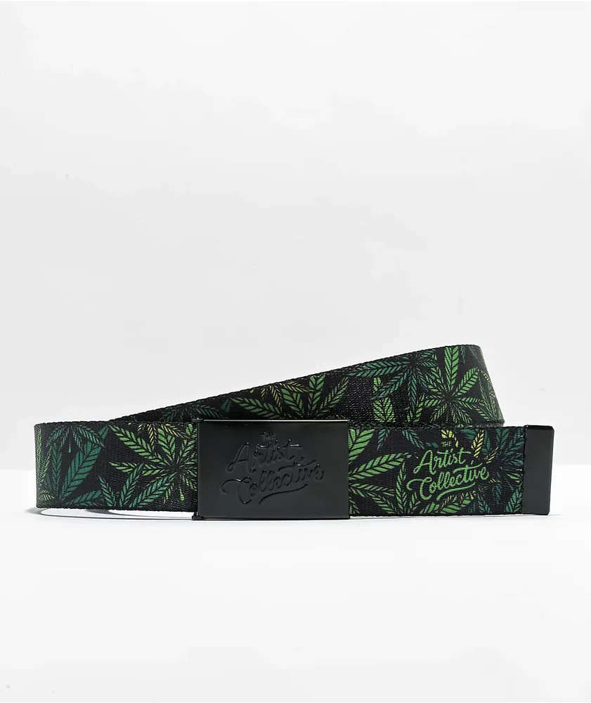 Artist Collective Weed Reversable Green & Purple Web Belt