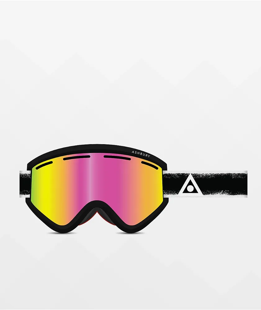 Ashbury Blackbird Mayday Black & Pink Mirror Snowboard Goggles 