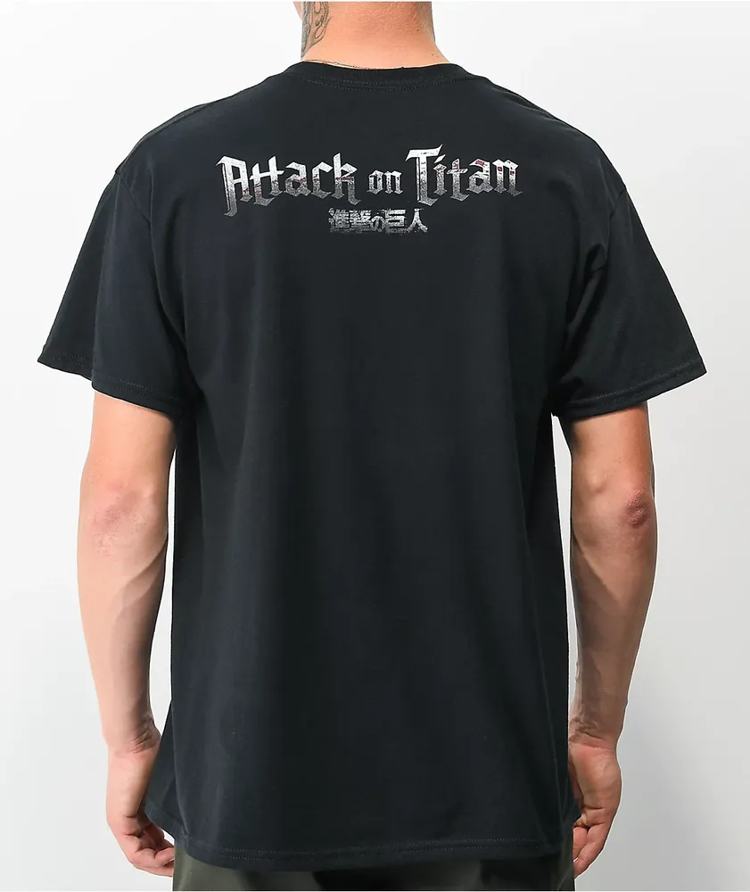 Attack On Titan Group 2 Black T-Shirt