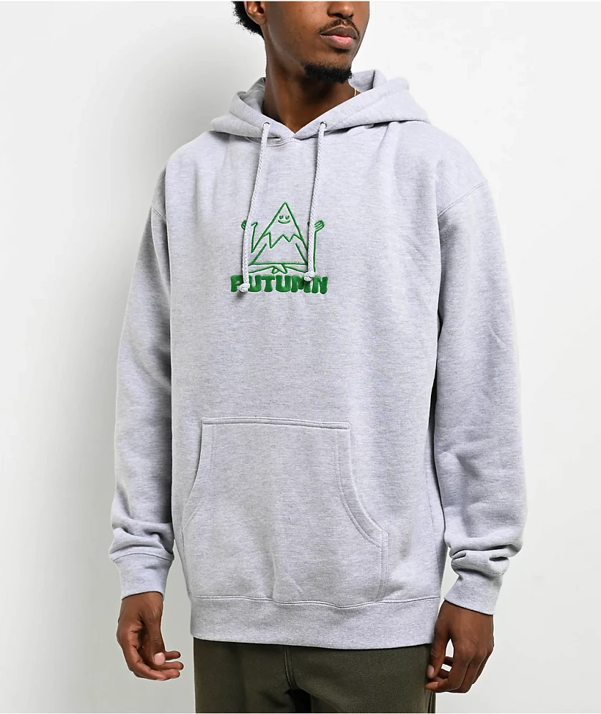 Autumn Mindful Mountain Grey Hoodie