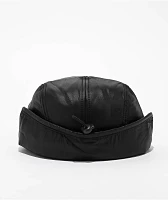 Autumn Puffy Black Flap Hat