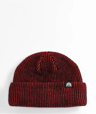 Autumn Shorty Double Roll Red Corduroy Beanie