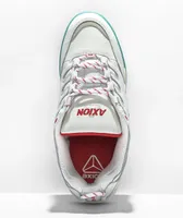 Axion Official White, Grey, & Red Skate Shoes