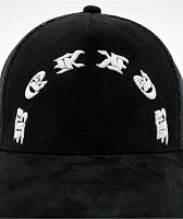 BGK Murder She Wrote Black Suede Trucker Hat