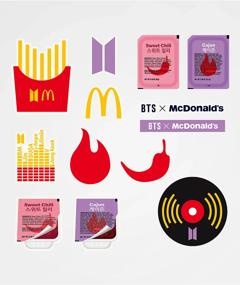 BTS x McDonald's Logo Assorted Sticker Set