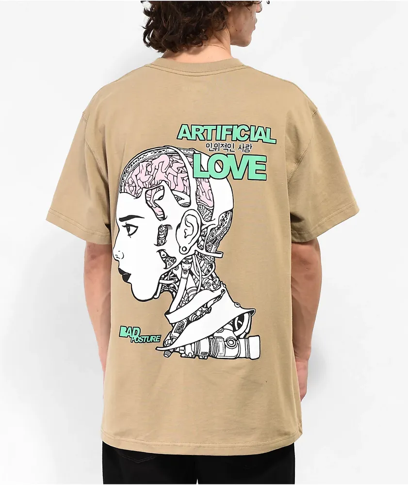 Bad Posture Artificial Love Tan T-Shirt