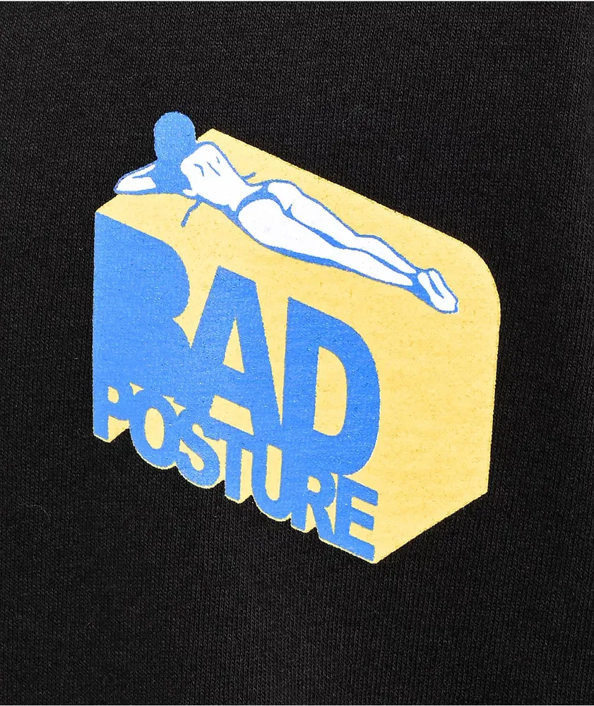 Bad Posture Give Me Space Black T-Shirt