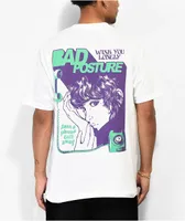 Bad Posture Phone Call Away White T-Shirt