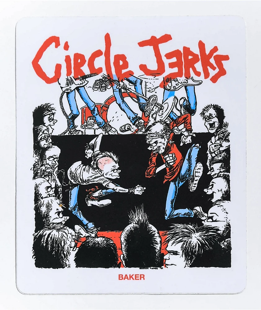 Baker x Circle Jerks Sticker