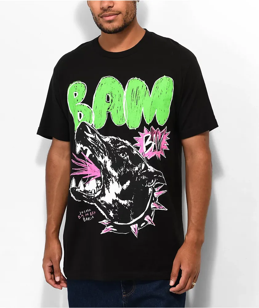 Bam Bam Collar Black T-Shirt