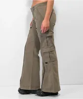 Basic Pleasure Mode Bepop Grey Splitfront Cargo Pants