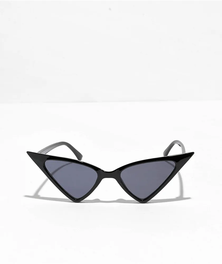 Basic Triangle Black Cat Eye Sunglasses