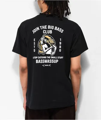 Basswassup Big Bass Club Black T-Shirt