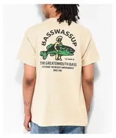 Basswassup Greatermouth Bass Natural T-Shirt