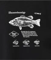 Basswassup Largemouth Bass Black T-Shirt