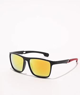 Baxtery Squares Black & Red Sunglasses