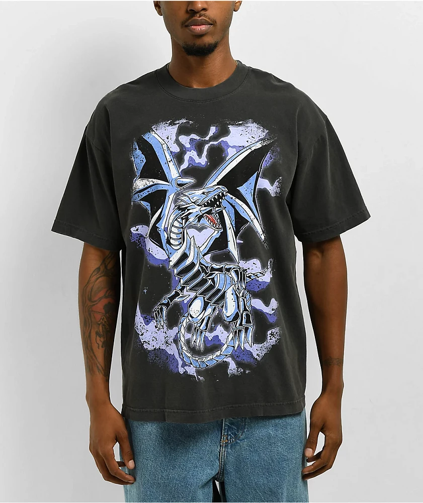 Bear Walker x Yu-Gi-Oh! Blue-Eyes White Dragon Black T-Shirt