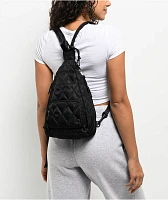 Bearpaw Quilted Black Crossbody Bag