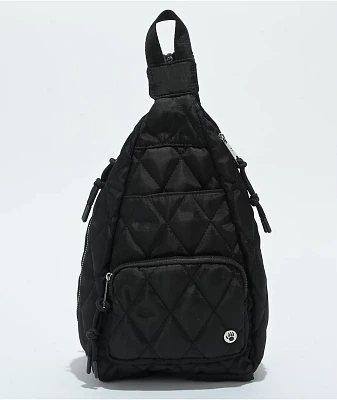 Bearpaw Quilted Black Crossbody Bag