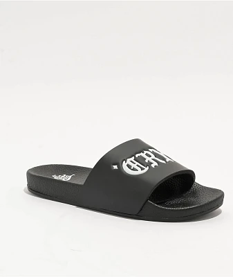 Bella Donna Cry Baby Black Slide Sandals