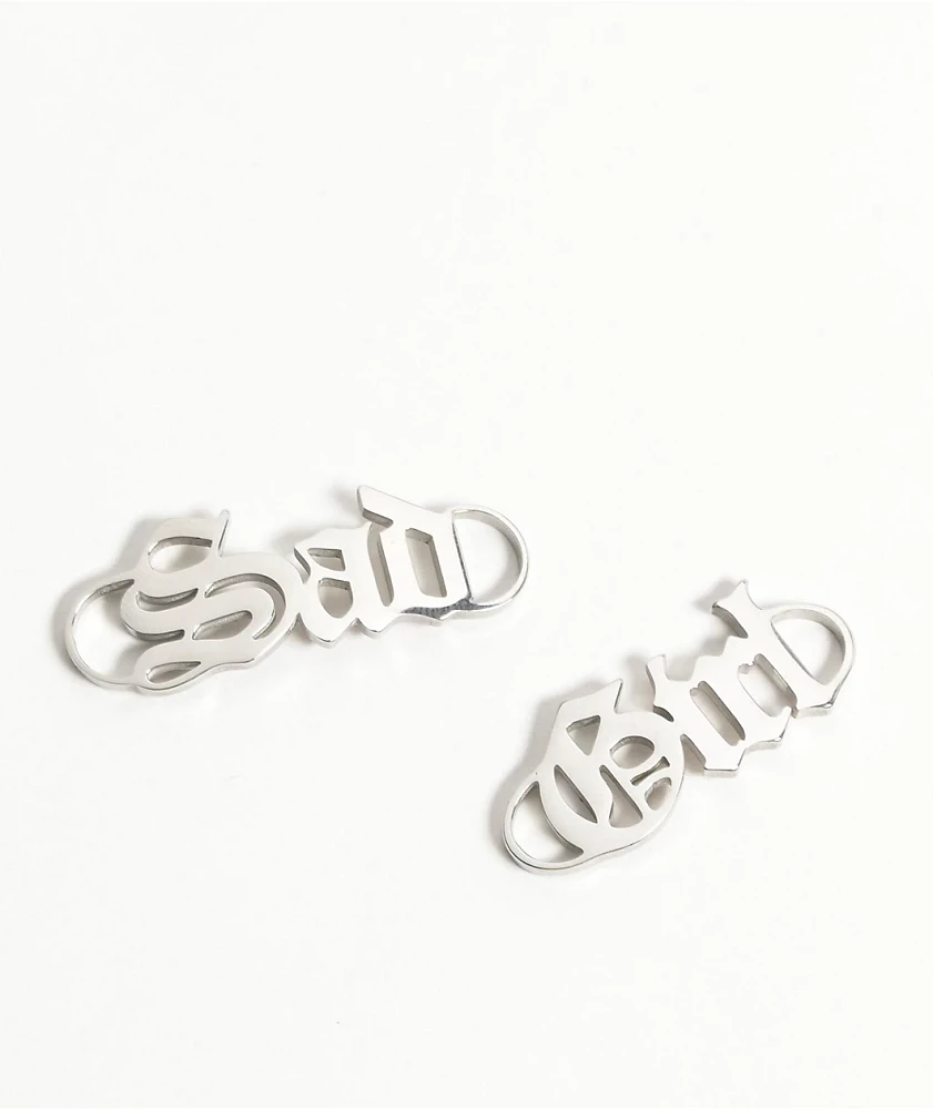 Bella Donna Sad Girl Silver Shoe Charms