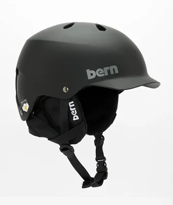 Bern Watts 8-Tracks Matte Black Snowboard Helmet