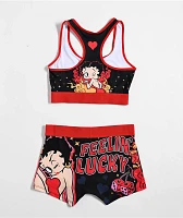 Betty Boop Feelin' Lucky Red & Black Underwear Set