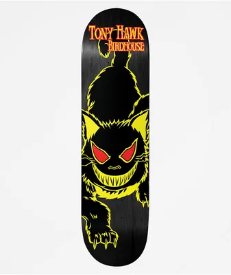 Birdhouse Hawk Evil Cat 8.0" Yellow Skateboard Deck