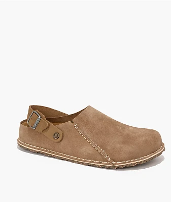 Birkenstock Lutry Suede Taupe Clogs