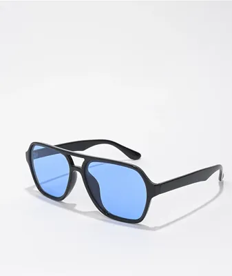 Black & Blue Pilot Sunglasses