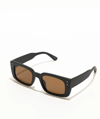 Black & Brown Rectangle Sunglasses