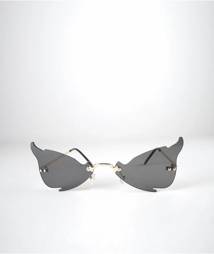 Black & Gold Horn Sunglasses