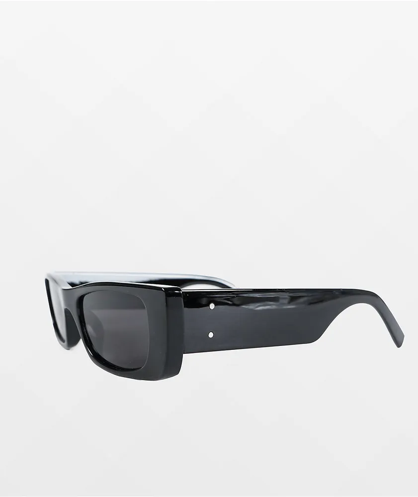 Black & Smoke Rectangle Sunglasses